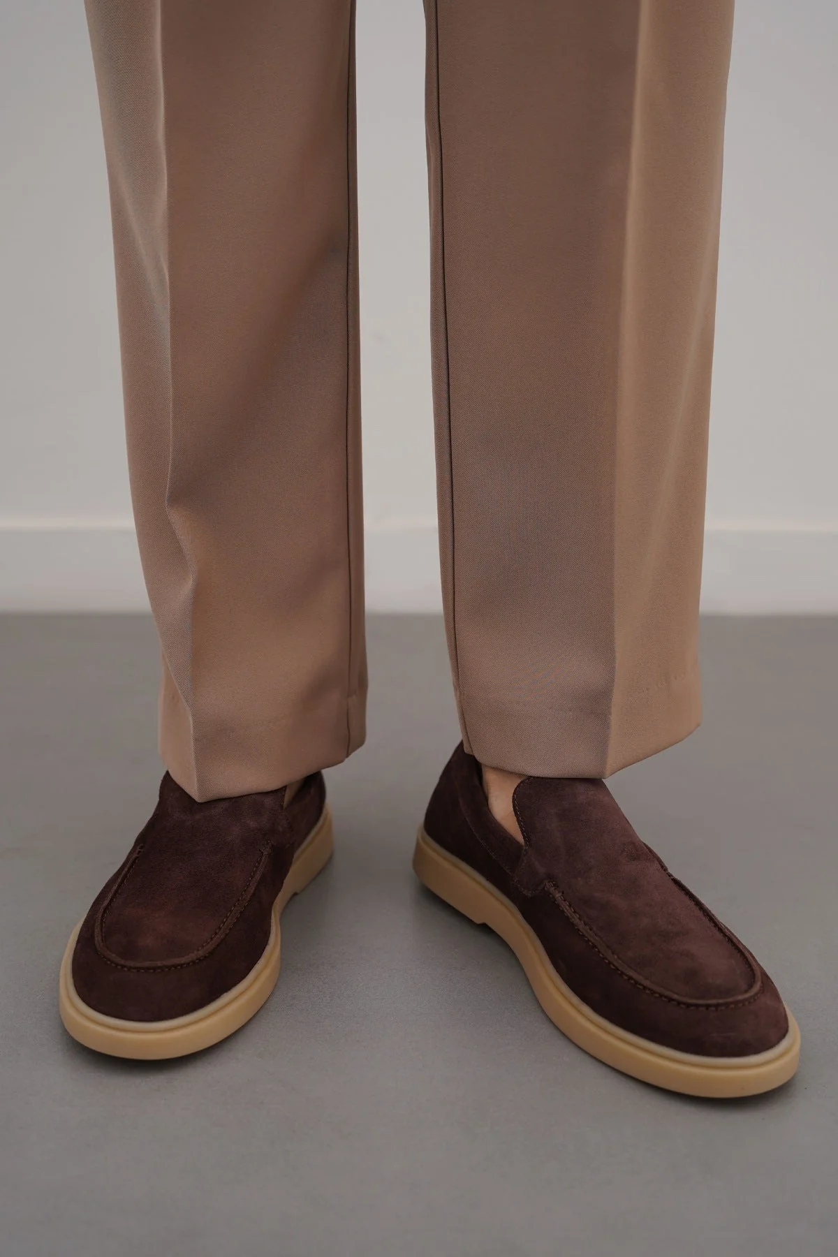 SUEDE LEATHER SLIP-ON LOAFERS