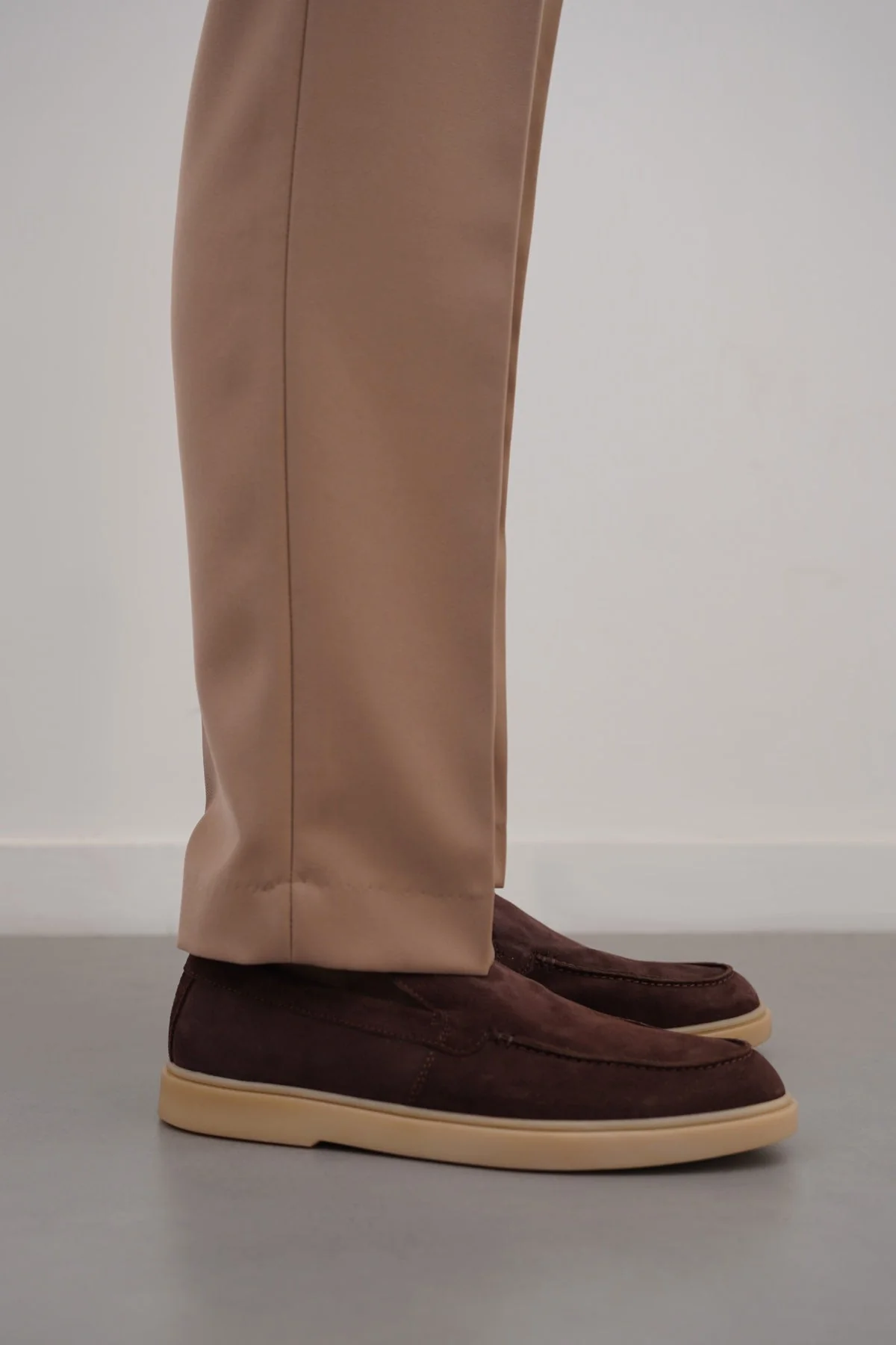 SUEDE LEATHER SLIP-ON LOAFERS