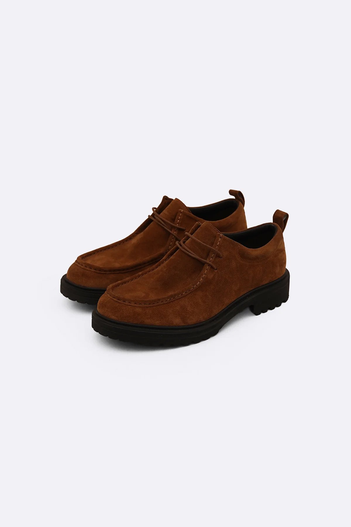 LEATHER MOC-TOE SHOES