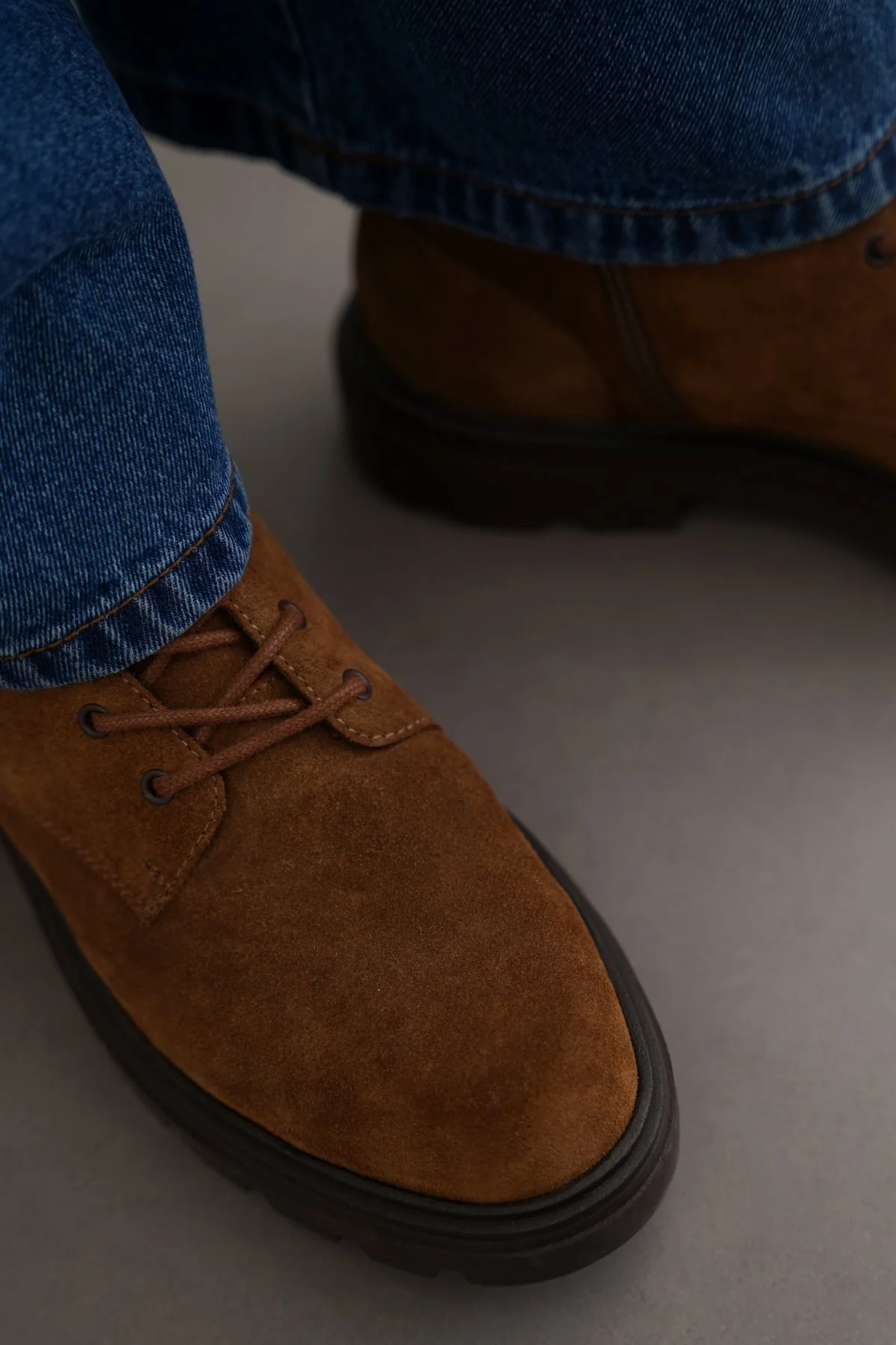 CHUNKY LEATHER BIKER BOOTS